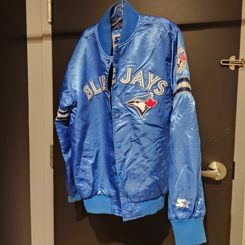 Vintage Starter Toronto Blue Jays Satin Bomber Jacket